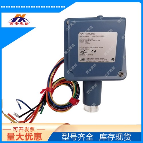 美国UE/H100-702-1010-M540-M408-XY468机械可调压力开关