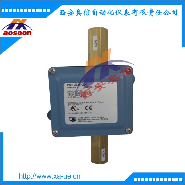 J21K-254-1520美国UE切换差可调差压开关 0-620KPa滤网差压控制器