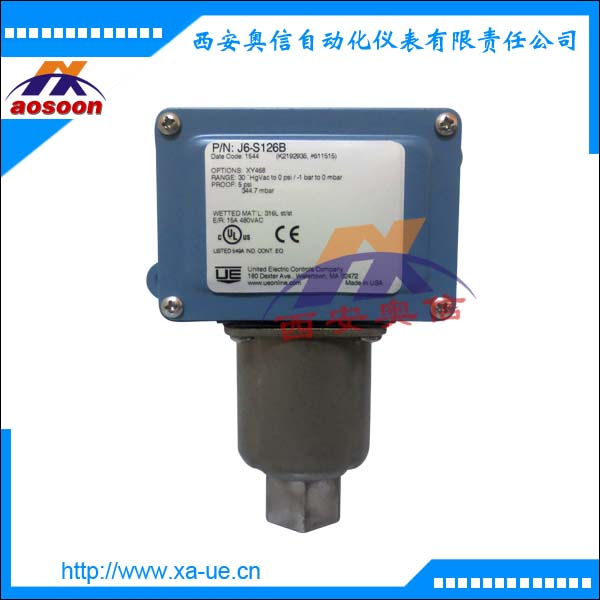 美国UE压力开关J6-222压力控制器0-1.4bar