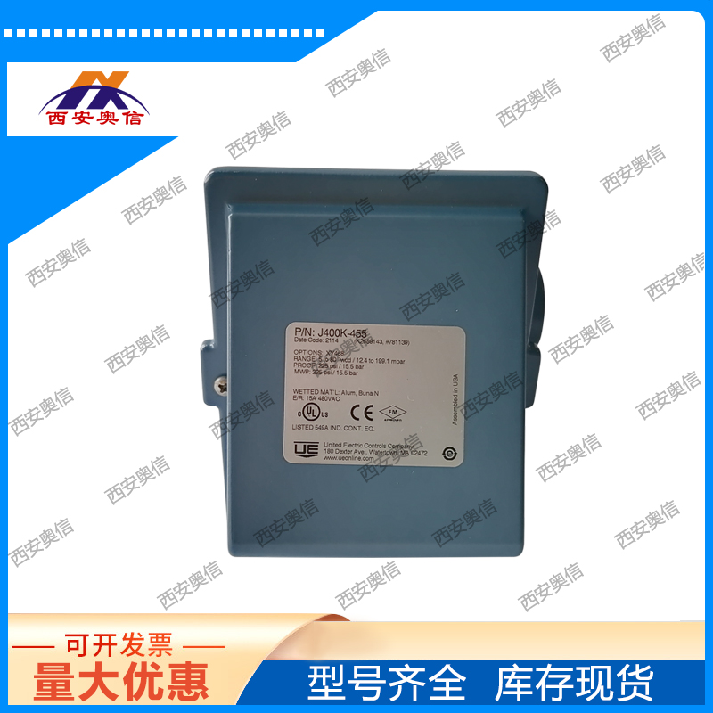 3C认证美国UE差压开关J402K-456-M408双点差压控制器0.1-1.4bar